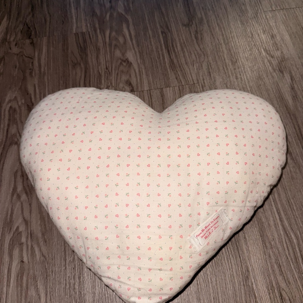 Heart-Shaped Pink Dot Throw Pillow